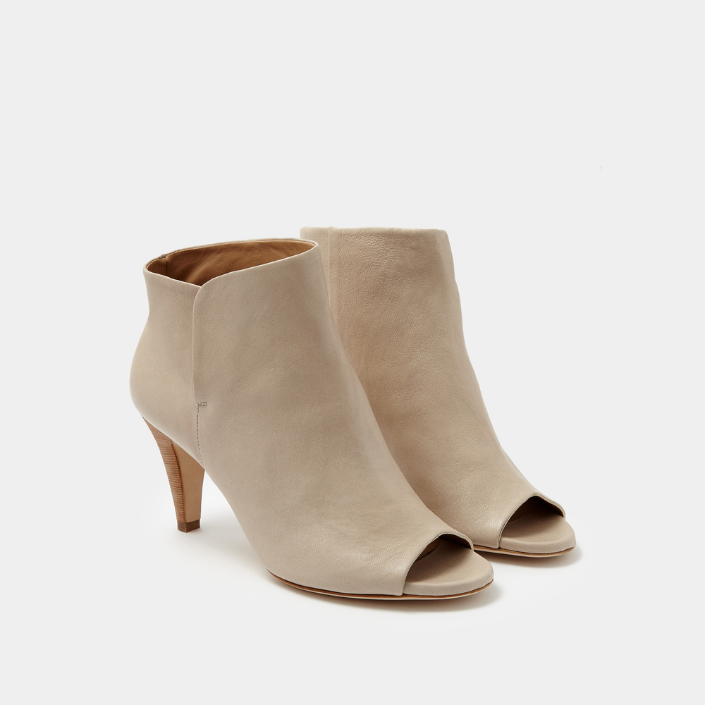 Sclarandis Alessa Peep Toe Boot Sand Nappa