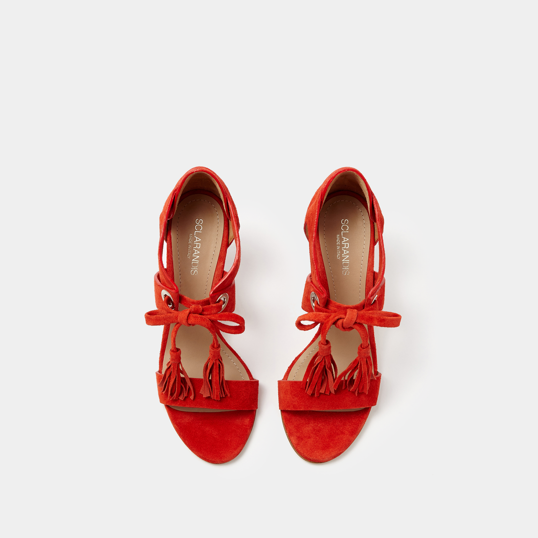 Sclarandis Alice Sandal Red Suede