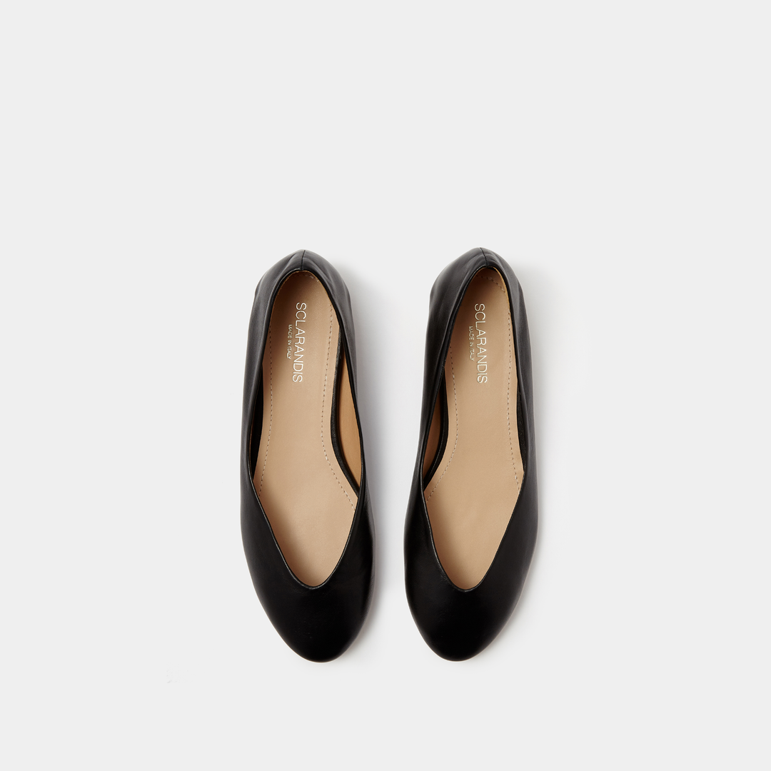 Sclarandis Nina Ballerina Black Nappa