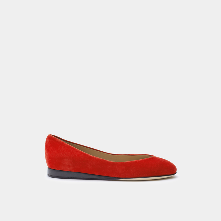 Sclarandis Nina Ballerina red suede