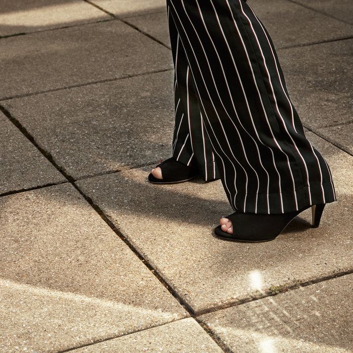 Sclarandis - Alessa Peep Toe Boot - Black Suede - Editorial