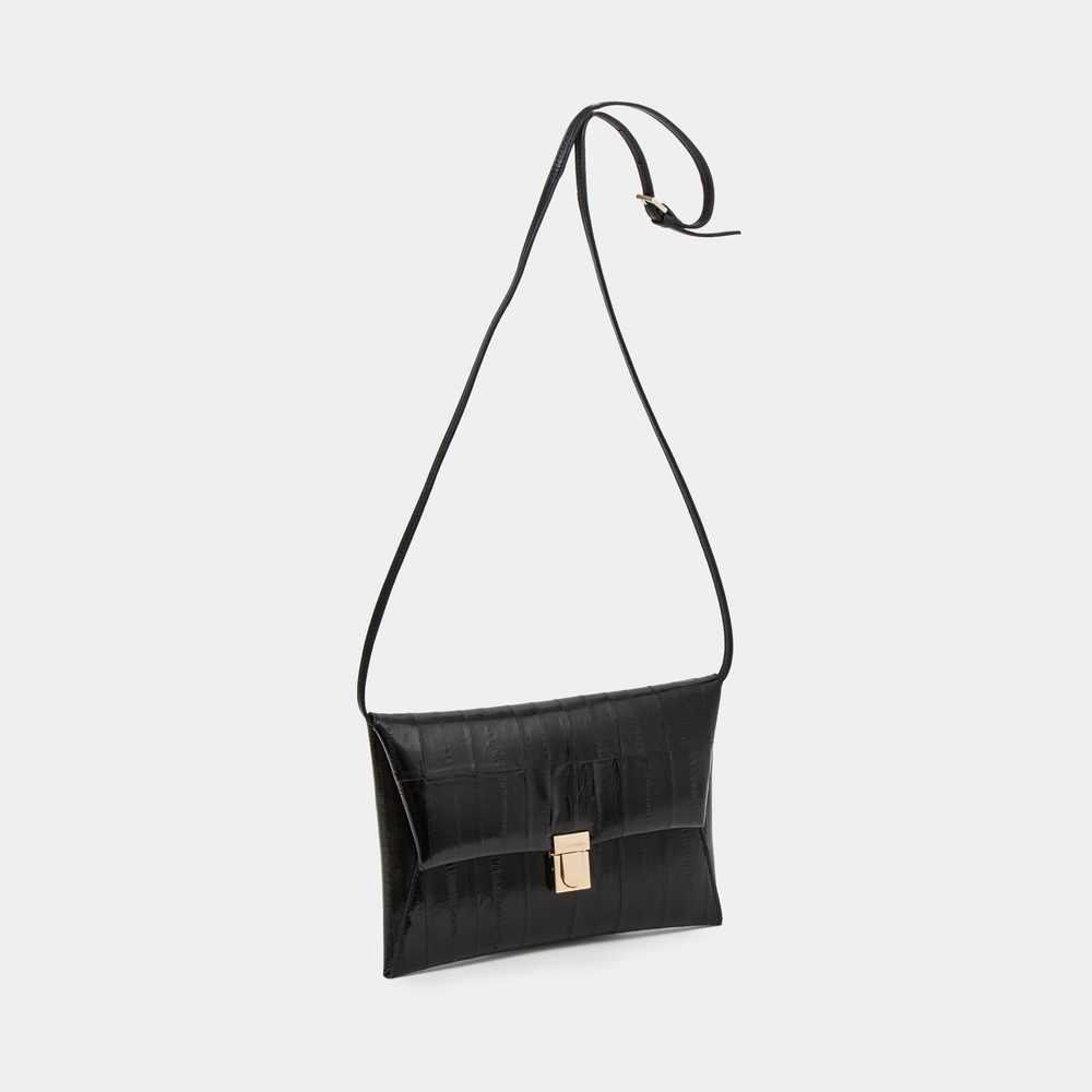 Black Eel Leather Clutch 