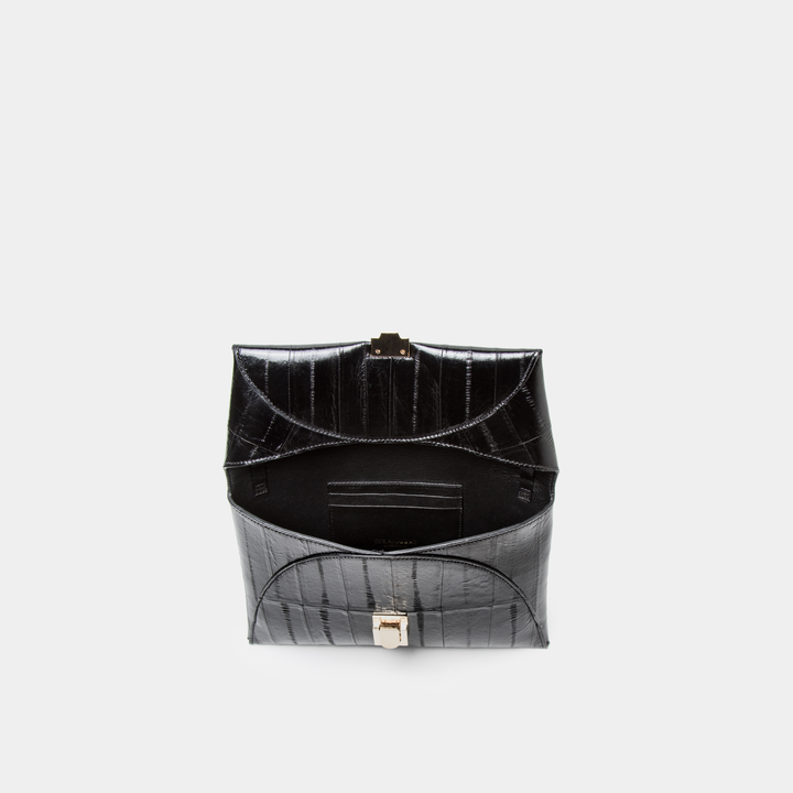Black Eel Leather Clutch  